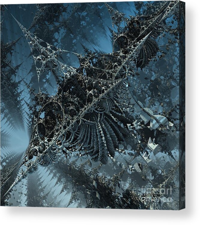 Fractal Acrylic Print featuring the digital art Edges by Jon Munson II