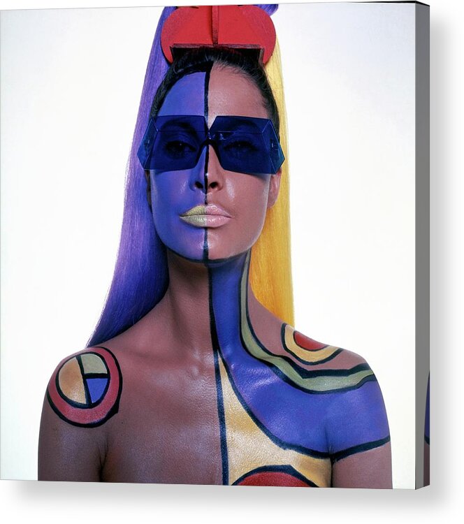 Beauty Acrylic Print featuring the photograph Editha Dussler Wearing Body Paint by Horst P. Horst