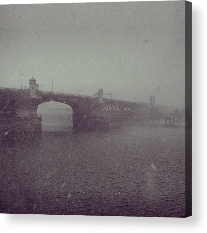 Pdxpipeline Acrylic Print featuring the photograph Either It's Snowing Heavily, Or by Mike Warner