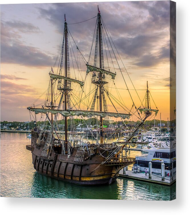 Anchor Acrylic Print featuring the photograph El Galeon by Traveler's Pics