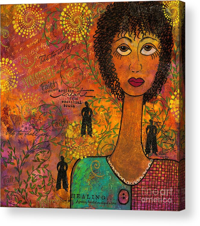 Acrylic Acrylic Print featuring the mixed media Emotional Truth by Angela L Walker