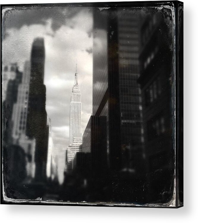 Pedestrian Acrylic Print featuring the photograph Empire State Building by Blackwaterimages
