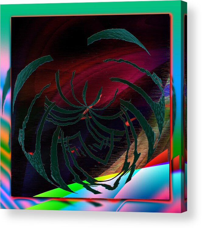 Abstract Acrylic Print featuring the digital art Enveloped 4 by Tim Allen