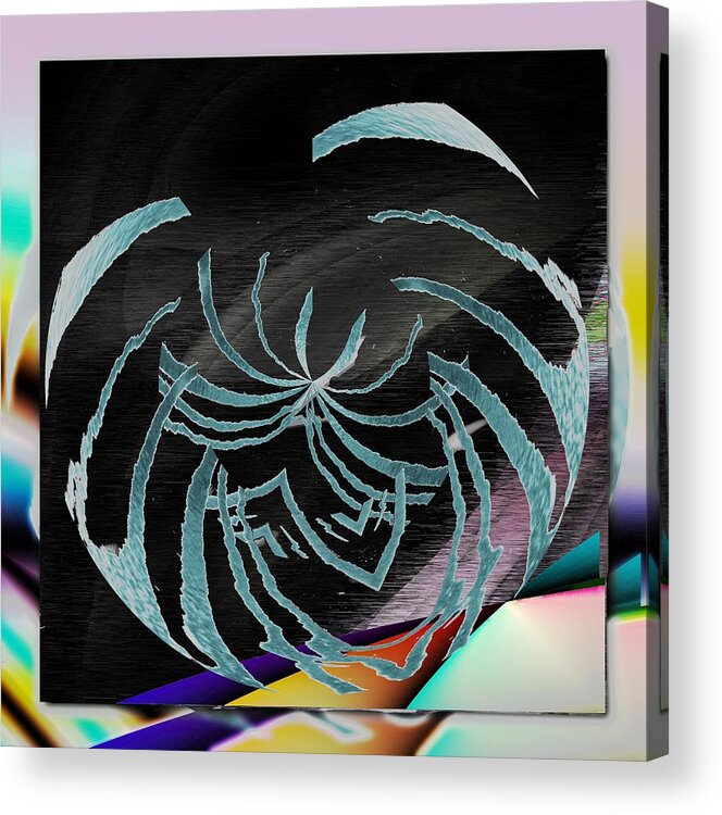 Abstract Acrylic Print featuring the digital art Enveloped 9 by Tim Allen