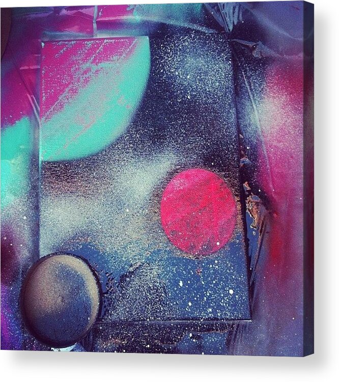 Canvas Acrylic Print featuring the photograph Experimenting With Spray Paint And by Michael Rivers