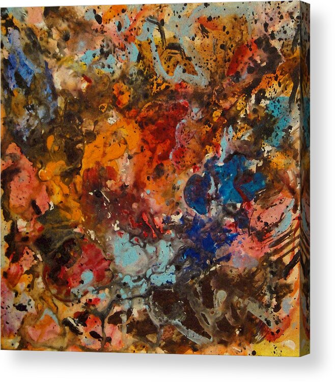Expressionism Acrylic Print featuring the painting Explosive Chaos by Natalie Holland