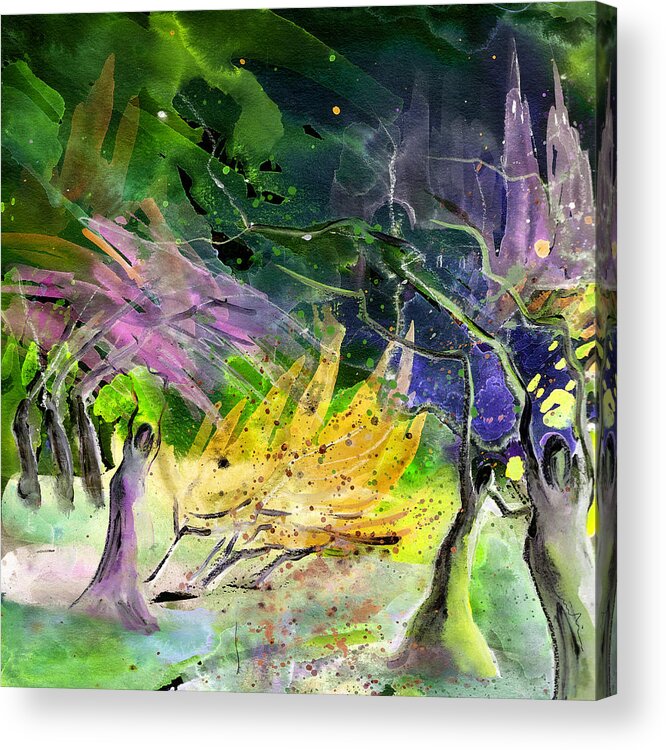Fantasy Acrylic Print featuring the painting Expulsion by Miki De Goodaboom