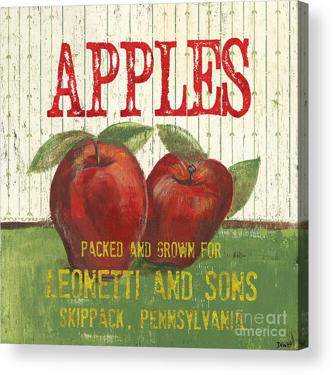 Food Acrylic Print featuring the painting Farm Fresh Fruit 3 by Debbie DeWitt