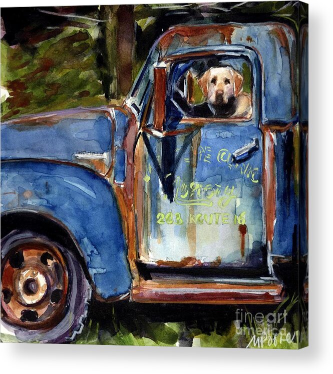 Dog Acrylic Print featuring the painting Farmhand by Molly Poole