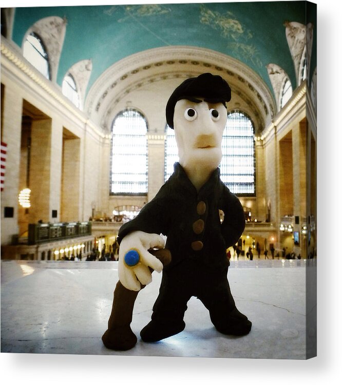 Fimo Acrylic Print featuring the photograph Feisty Gene in Grand Central by Natasha Marco