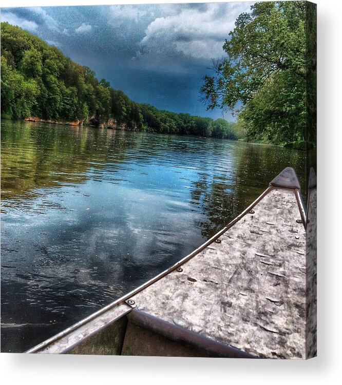 River Acrylic Print featuring the photograph Floating Down the Fox River by Nick Heap