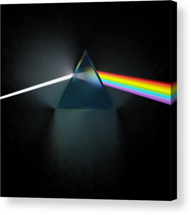 Pink Floyd Acrylic Print featuring the digital art Floyd in 3D Simulation by Meir Ezrachi