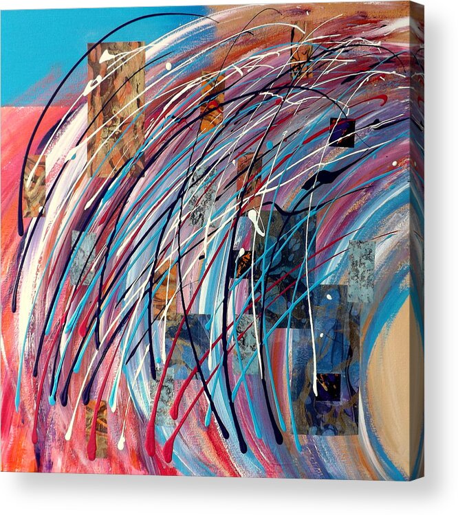 Fluid Motion Acrylic Print featuring the painting Fluid Motion by Darren Robinson