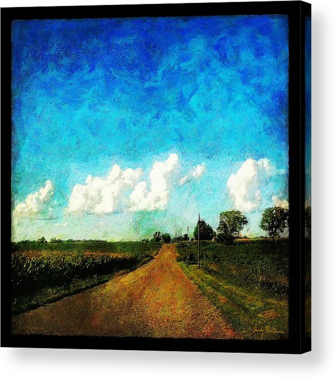 Clouds Acrylic Print featuring the painting Follow the Leader by Sandy MacGowan