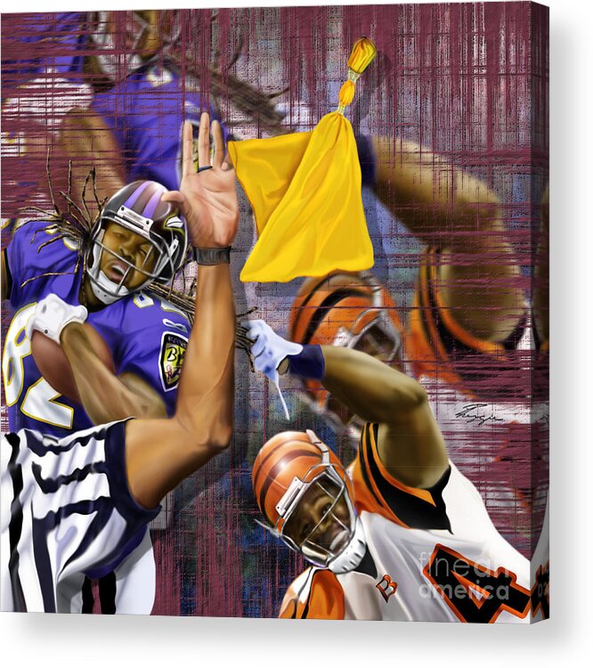 Nfl Acrylic Print featuring the painting Football - Now Thats The Stuff by Reggie Duffie