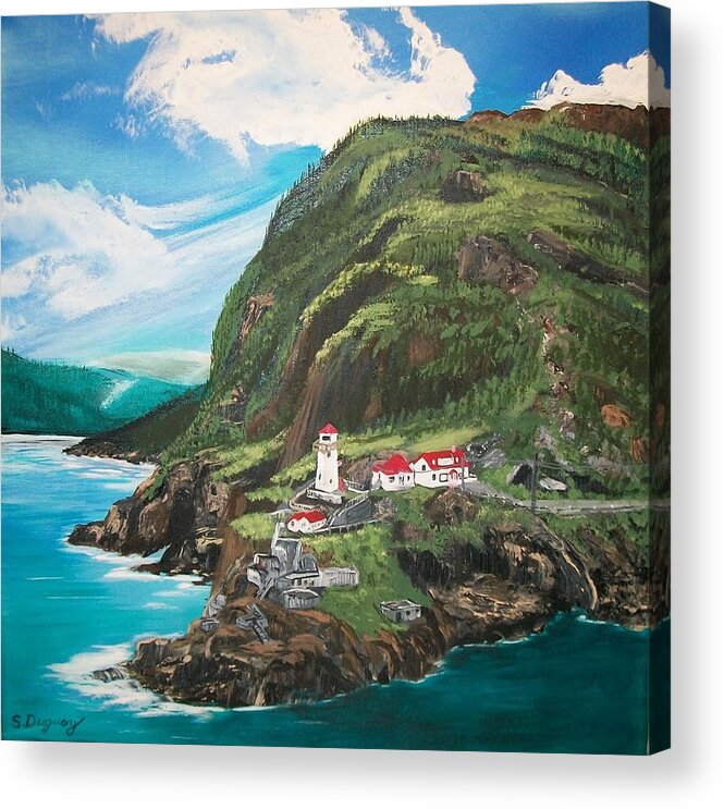 Military Acrylic Print featuring the painting Fort Amherst Newfoundland by Sharon Duguay