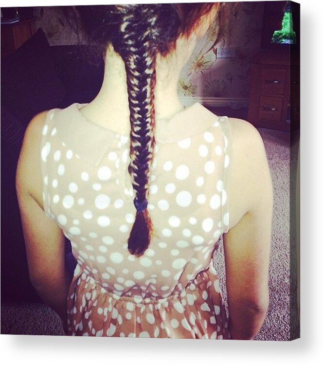 Followforfollow Acrylic Print featuring the photograph Found This Cute Fishtail Plait I Did On by Megan Shuttlewood
