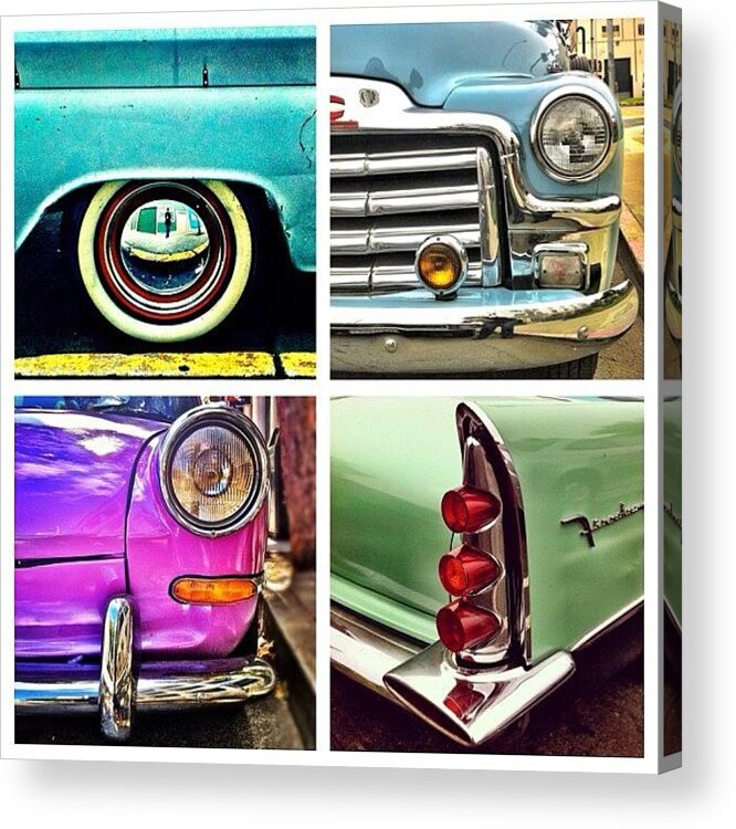 Royalsnappingartists Acrylic Print featuring the photograph Four Cars by Julie Gebhardt