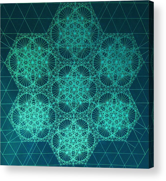 Jason Acrylic Print featuring the drawing Fractal Interference by Jason Padgett