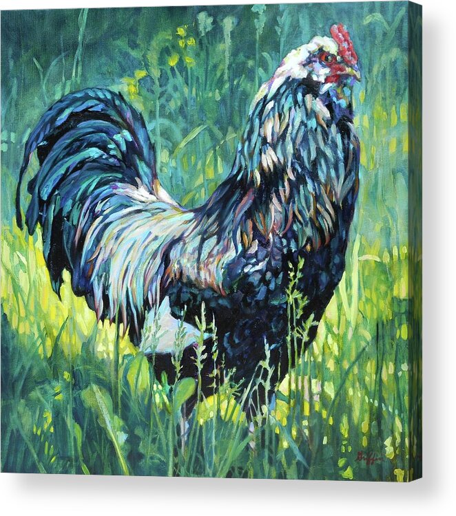 Farm Animal Acrylic Print featuring the painting Free Range by Patricia A Griffin