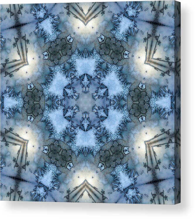  Acrylic Print featuring the photograph Frost Mandala5 by Lee Santa