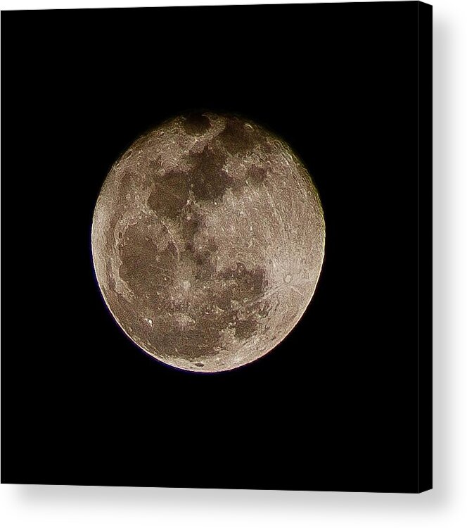 Moon Acrylic Print featuring the photograph Full Moon by Craig Watanabe