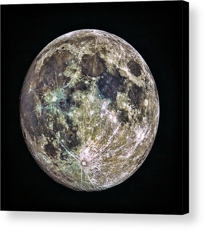 Canon Acrylic Print featuring the photograph Full Moon by Todd Ryburn