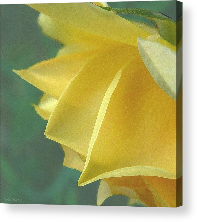 Floral Acrylic Print featuring the photograph Garden Yellow by Deborah Smith