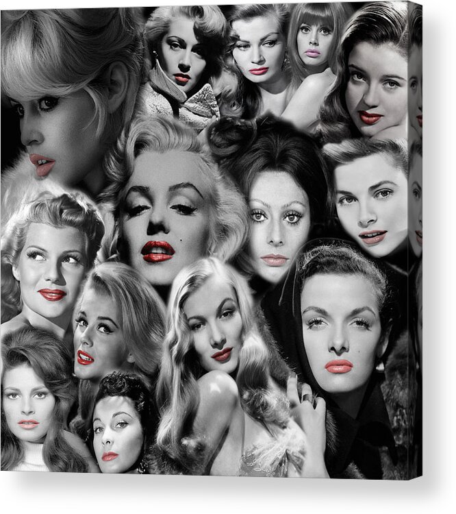 Hollywood Acrylic Print featuring the photograph Glamour Girls 1 by Andrew Fare