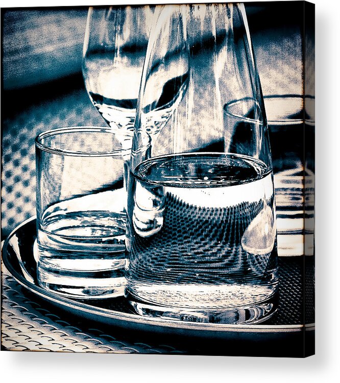 Glass Acrylic Print featuring the photograph Glass. Bleach bypass by Andrei SKY