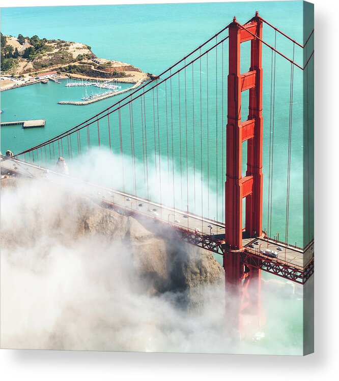 Scenics Acrylic Print featuring the photograph Golden Gate Bridge by Franckreporter