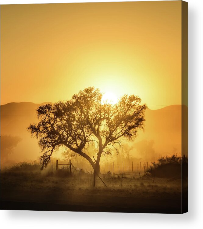 Landscape Acrylic Print featuring the photograph Golden Sunrise by Piet Flour