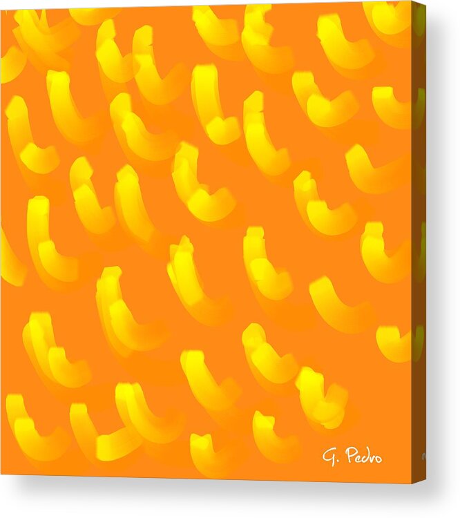 Goldfish Acrylic Print featuring the painting Goldfish by George Pedro