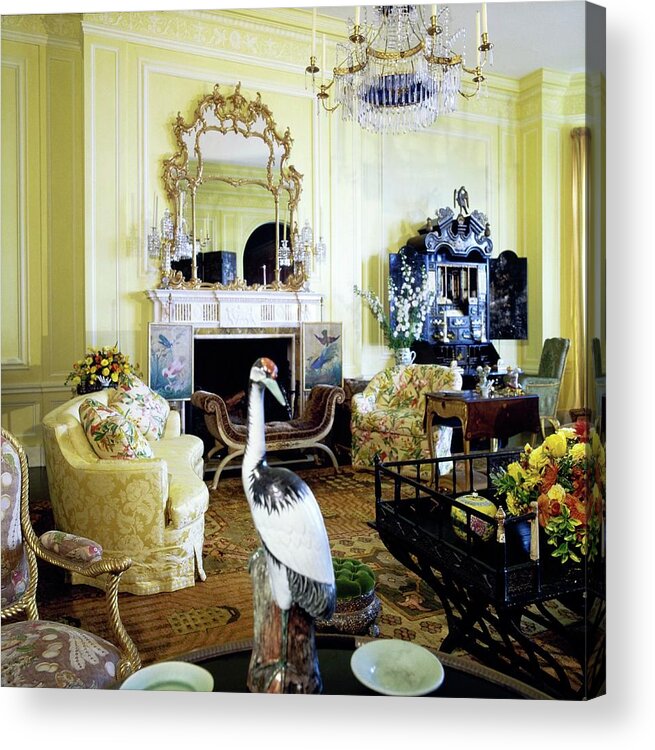 Furniture Acrylic Print featuring the photograph Gordon Getty's Living Room by Horst P. Horst