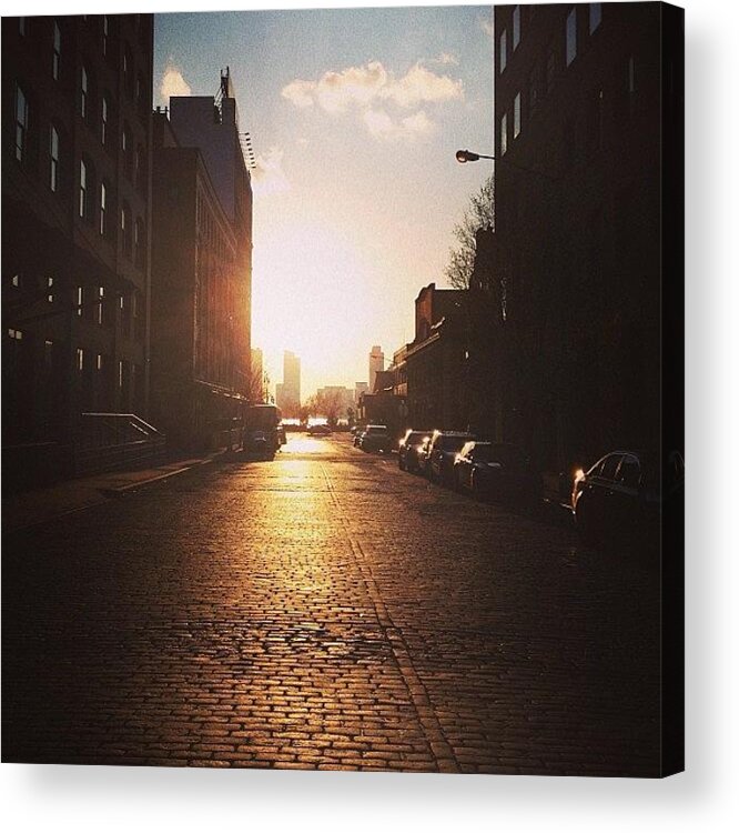 Nyc Acrylic Print featuring the photograph Gorgeous #sunset In #nyc Earlier This by Vivienne Gucwa