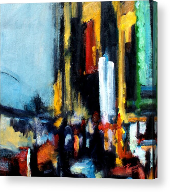 New York Acrylic Print featuring the painting Gotham 3 by Robert Reeves