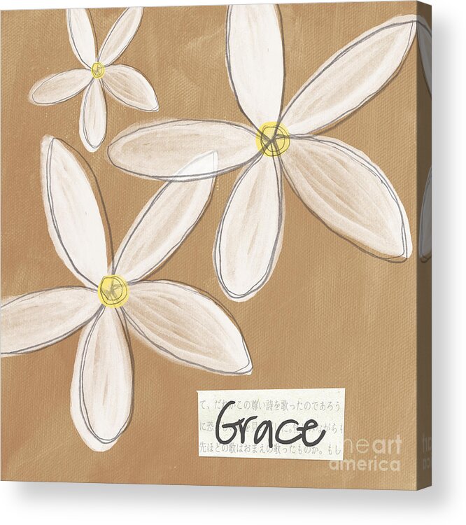 Grace Acrylic Print featuring the mixed media Grace by Linda Woods