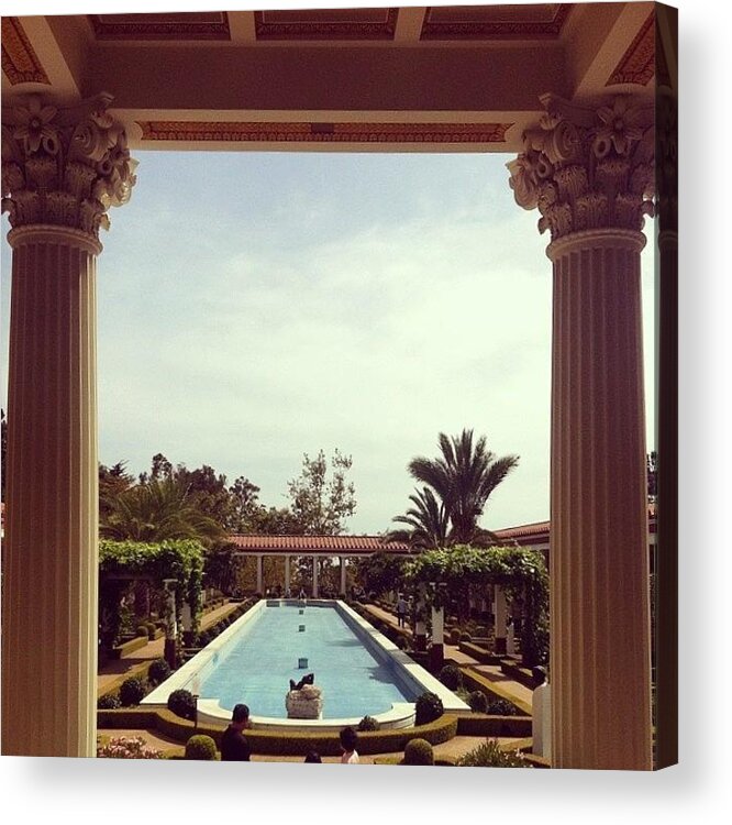 Vscocam Acrylic Print featuring the photograph Getty Villa by Cesar Ochoa