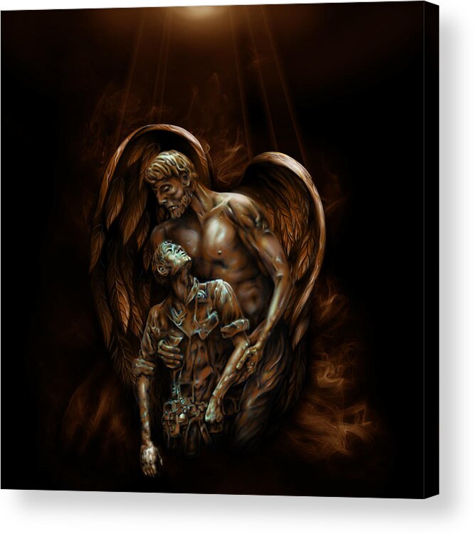 Angels Acrylic Print featuring the painting Guardian by William Love