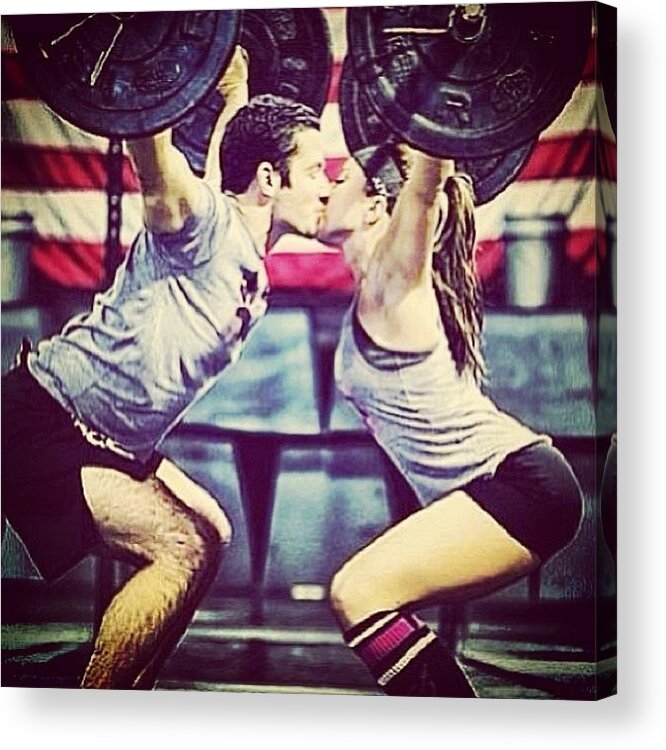 Powercouple Acrylic Print featuring the photograph Gym Couples ❤👌 by Michelle Kojakehyanyan