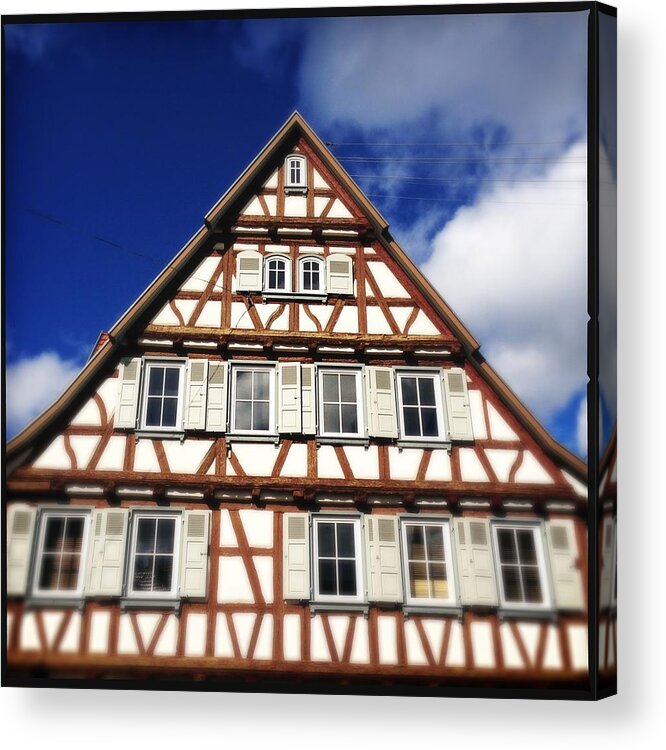 Half-timbered Acrylic Print featuring the photograph Half-timbered house 03 by Matthias Hauser