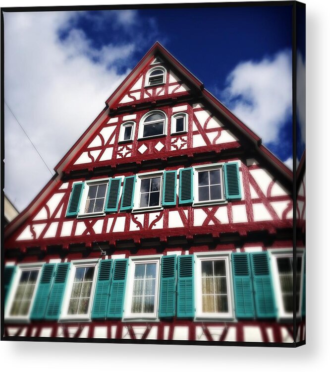 Half-timbered Acrylic Print featuring the photograph Half-timbered house 04 by Matthias Hauser