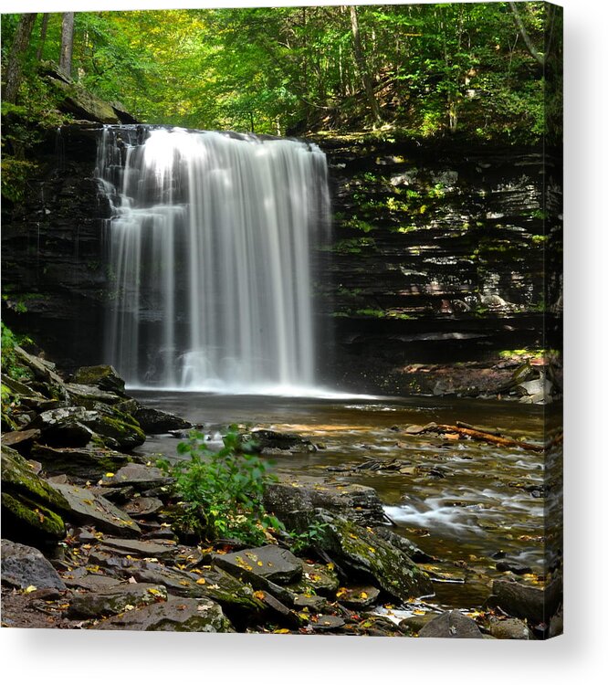 Harrison Acrylic Print featuring the photograph Harrison Wright Falls by Frozen in Time Fine Art Photography