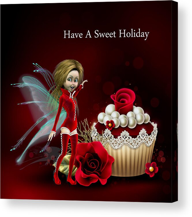 Have A Sweet Holiday Acrylic Print featuring the digital art Have A sweet Holiday by John Junek