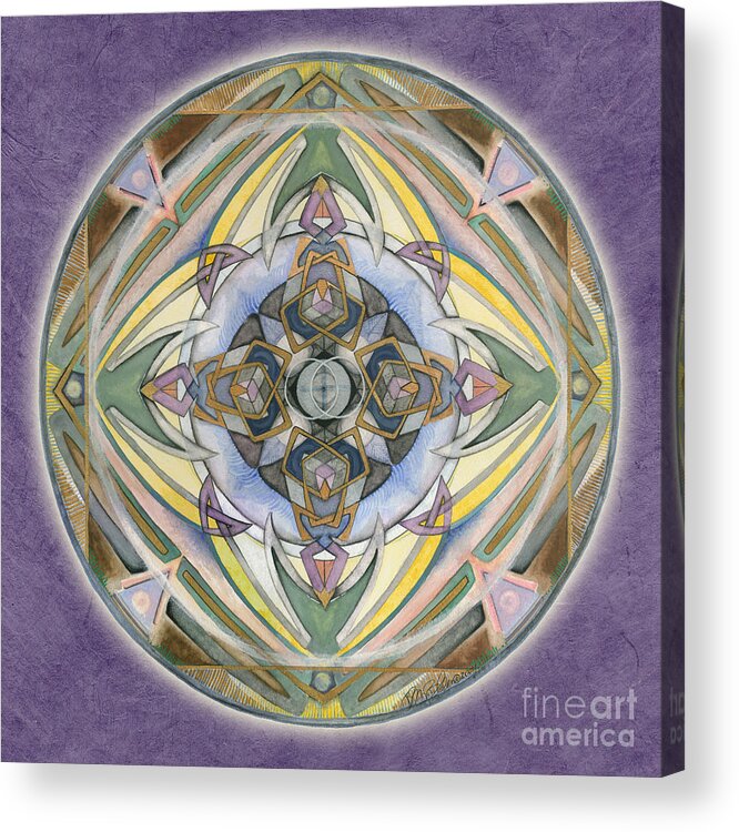 Mandala Art Acrylic Print featuring the painting Healing Mandala by Jo Thomas Blaine