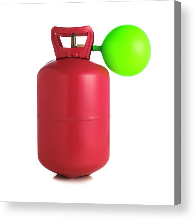 Bedrijf Circulaire Machtigen Helium Gas Cylinder And Balloon Acrylic Print by Science Photo Library -  Fine Art America