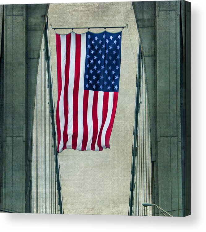 Flag Acrylic Print featuring the photograph High Flying Flag by Cathy Kovarik