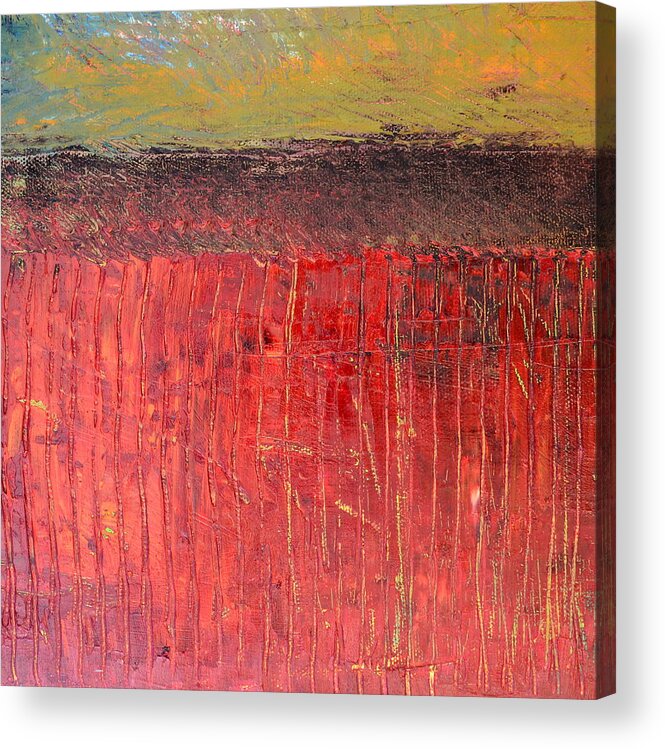 Abstract Expressionism Acrylic Print featuring the painting Highway Series - Cranberry Bog by Michelle Calkins