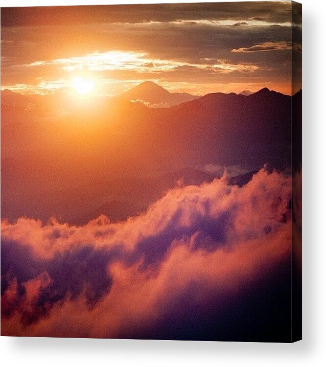  Acrylic Print featuring the photograph Himalayas Sunset by Raimond Klavins