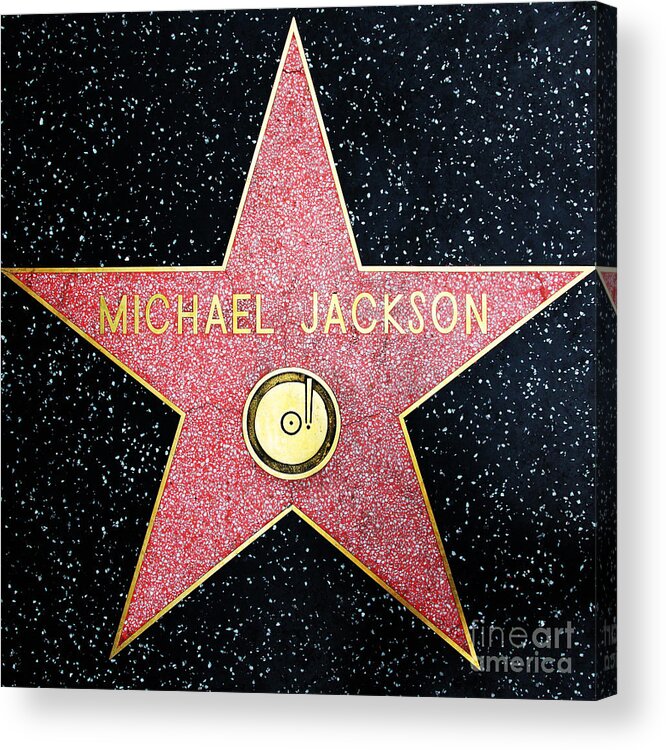 Michael Jackson Acrylic Print featuring the photograph Hollywood Walk of Fame Michael Jackson 5D28974 by Wingsdomain Art and Photography